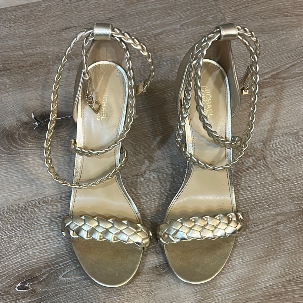 Michael Kors Gold Braided Women's Sandals